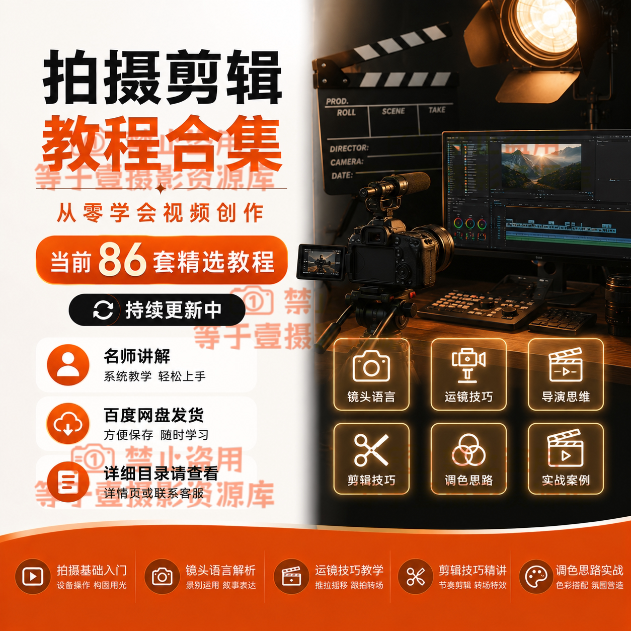 视频拍摄剪辑调色导演教程合集