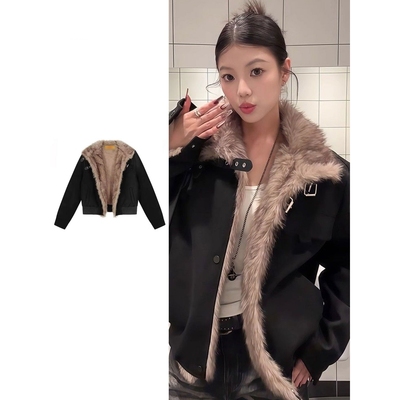 冬季新款甜酷宽松休闲棉服外套