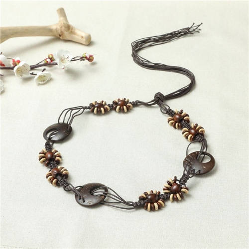 波西米亚民族风手工编织腰绳腰带