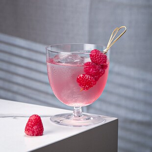 圆冰球威士忌薄款 调酒师BSCK8121带底座340ml经典 古典鸡尾酒杯