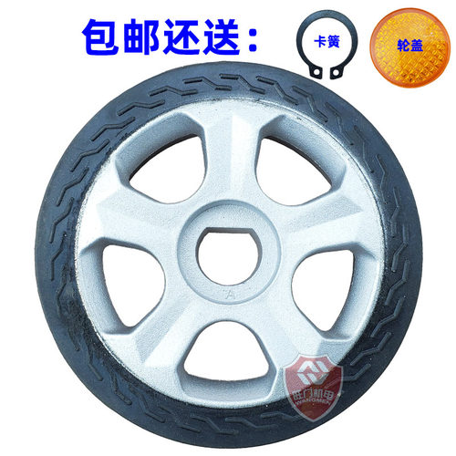 自动门轮子伸缩门铸铝橡胶t轮机头主动机头轮驱动轮半圆孔大门轮