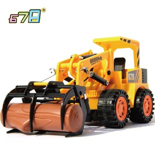 大号遥控抓木车夹木伐木车电动钩机遥控车工程车儿童玩具男孩礼物