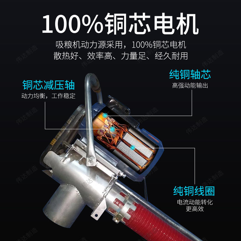 吸粮机螺旋蛟龙小型车载抽粮机稻谷玉米扒粮机家用软管吸谷上料机