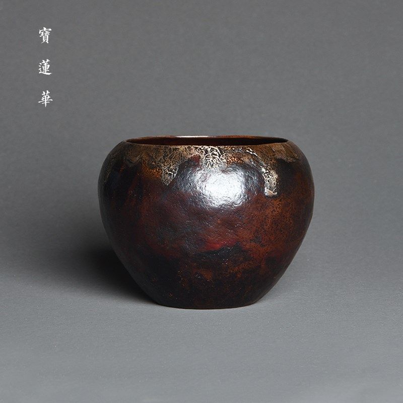 立圆钵鎏银口紫铜水洗茶盂建水 手工制铜水盂茶洗 茶渣斗茶道笔洗,餐饮具,茶道/零配,淘宝优惠券,粉丝福利购,淘宝优惠卷
