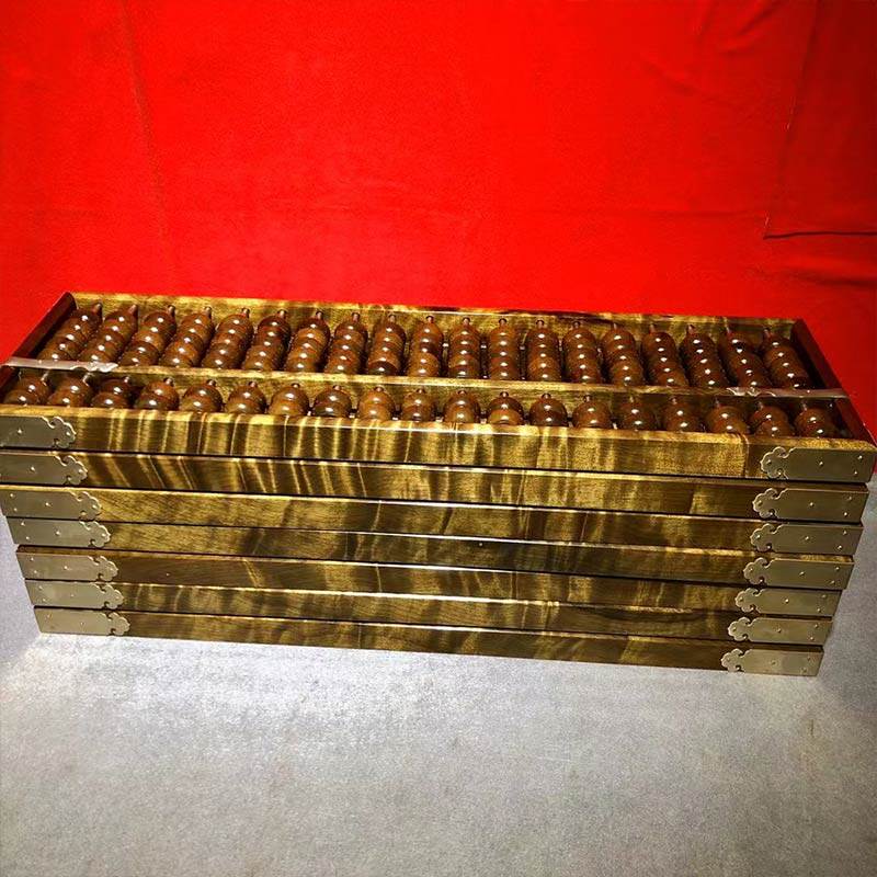 实木金丝楠木算盘摆件教具t手工艺品老式文玩装饰家居摆设收藏送