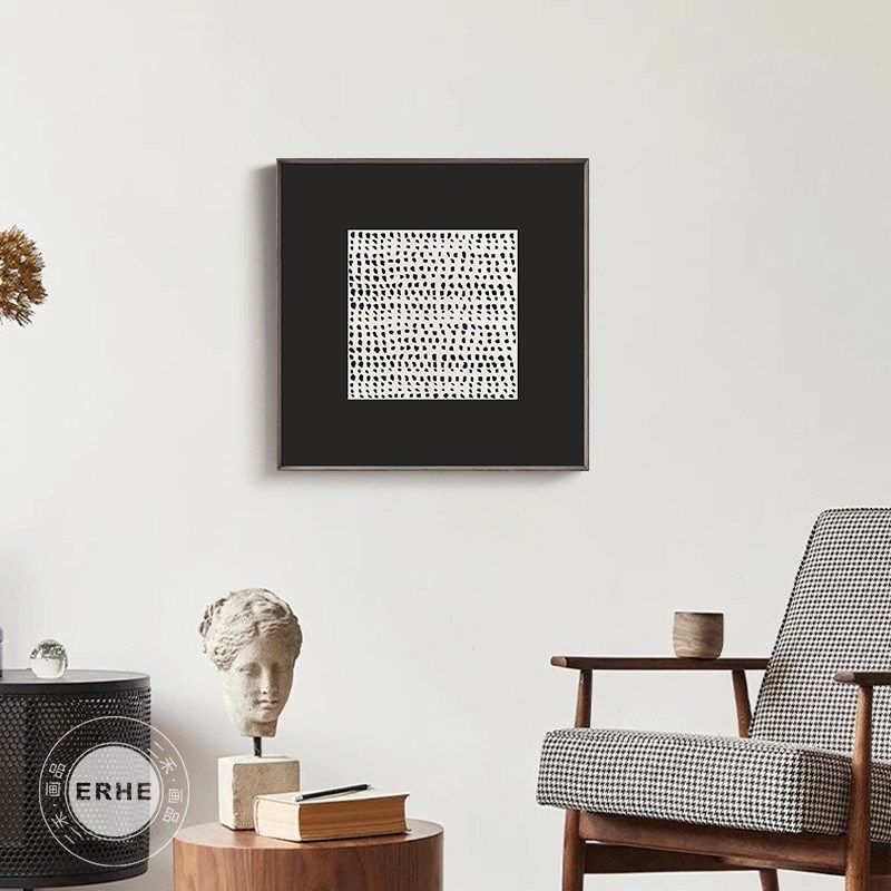 追忆侘寂风抽象简约卧室画极简艺术小众挂画现代高级感玄关装饰画