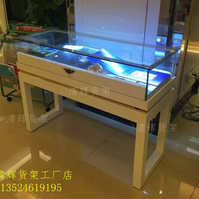 包邮珠宝柜 玉器展示柜 木质烤漆玻璃柜台 饰品柜展示台定制