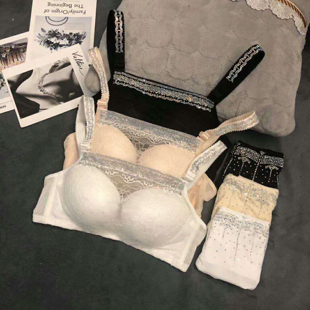 带钻美背彩钻g抹胸防走光文胸内衣裹胸一片式无痕上托聚拢小胸罩