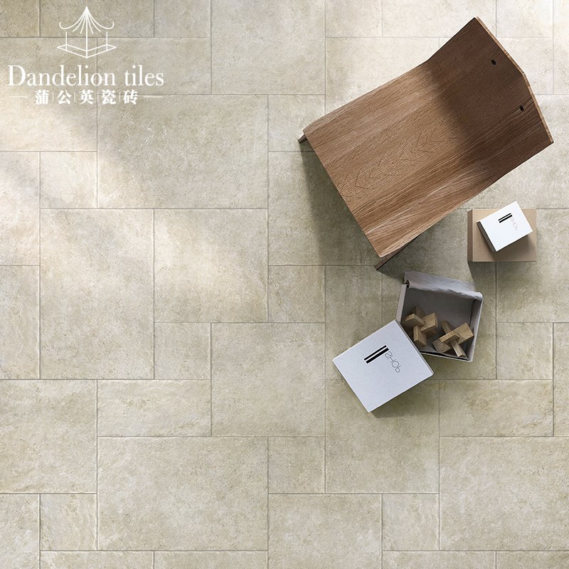 法式古堡莱姆石地砖别墅花园子母砖户外庭院瓷砖民宿餐厅仿古砖