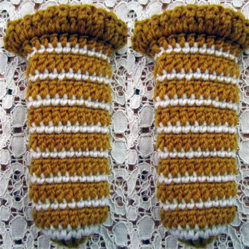 手工彩色毛线编织自行车把手套把套防滑防尘V扶手套档把套