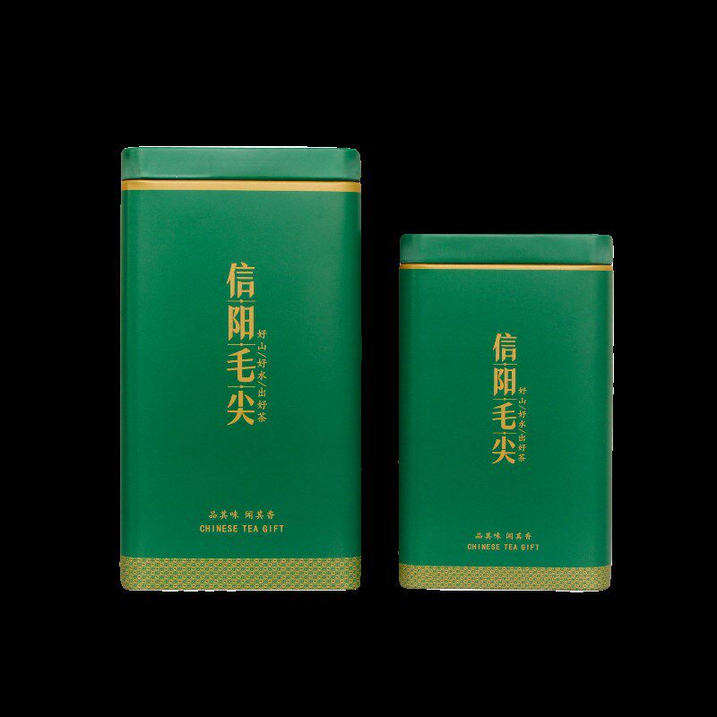 空盒子铁罐铁听礼品盒茶叶盒铁盒品香信阳毛尖盒(不含茶叶)