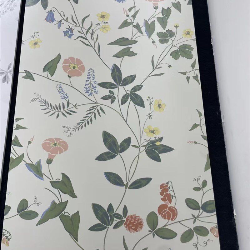 法式连纹花砖600x1200奶油风卫生间瓷砖绿色墙裙花片厕所玄关墙砖