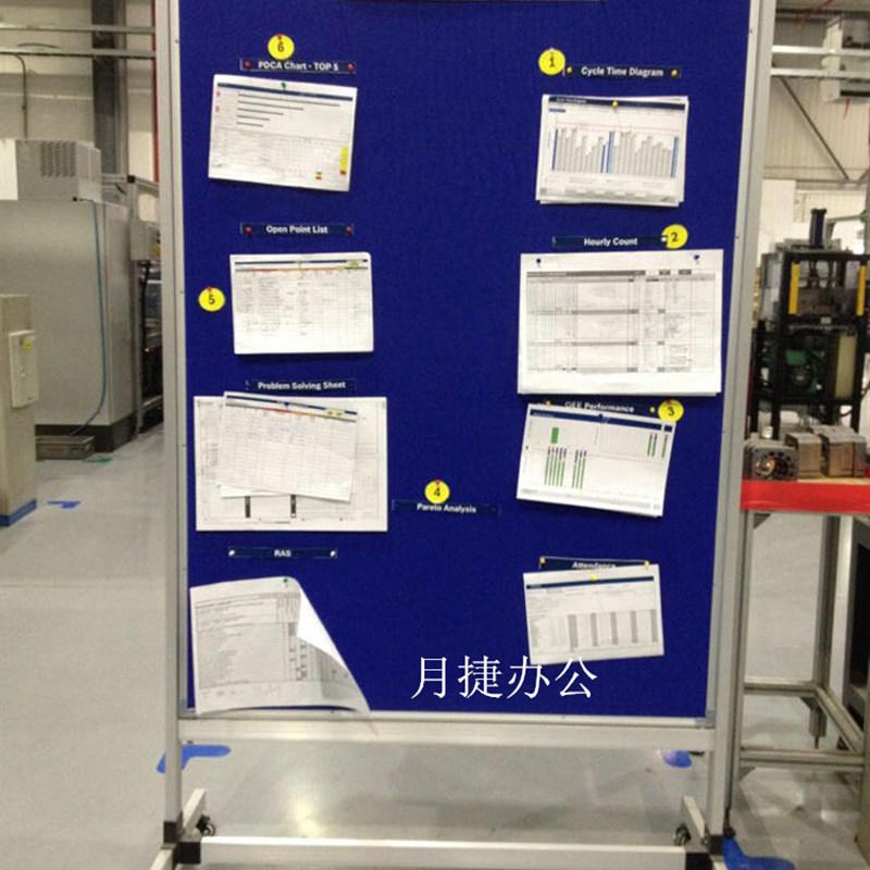 彩色可移动支架式软木板照片墙90*150GCM 水松板  宣传栏展示看板
