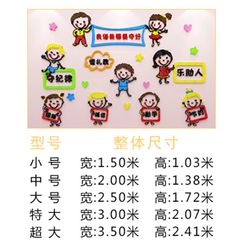 立体墙贴画装饰布置幼儿园班级教室环创主K题文化墙面环境材料成