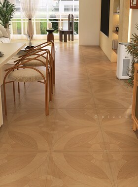 瓷砖地板砖木纹f砖600x1200全瓷仿木纹原木色奶油风地砖60x120拼