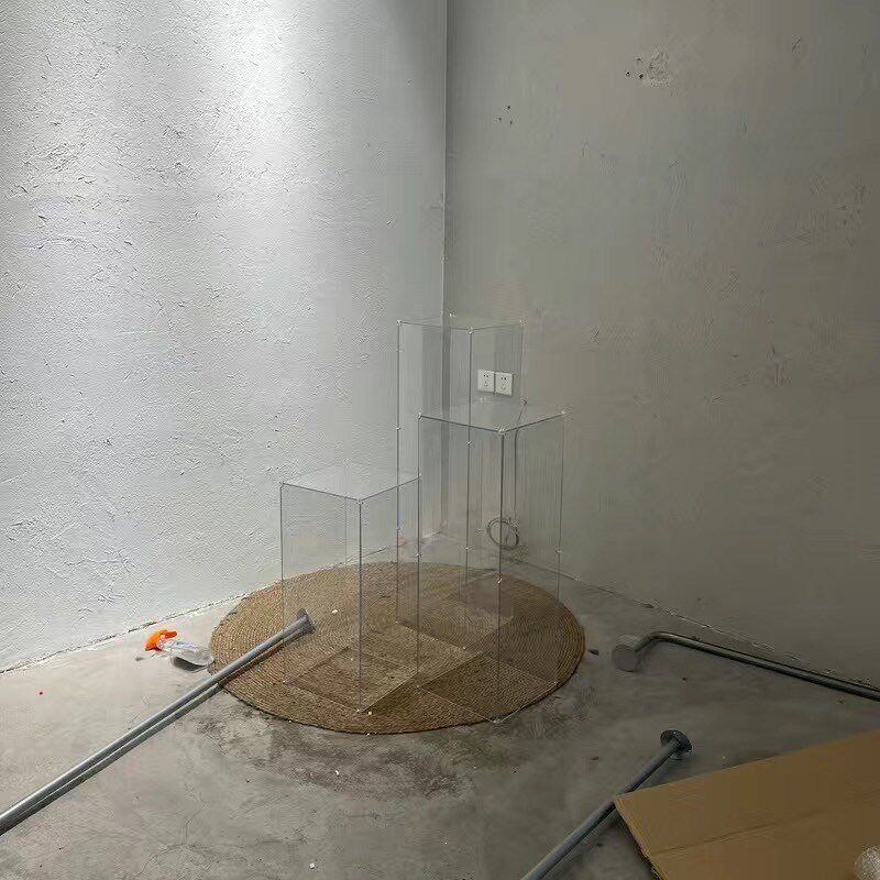 婚庆道具透明亚克力方柱路引婚礼水晶方形路引舞台背景装饰摆件