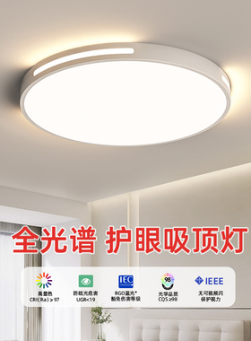 全光谱护眼leid吸顶灯现代简约大气客厅房间主卧室灯2024新款灯具