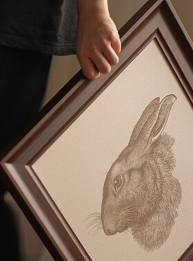 集木室物所/迷途动物挂画装饰画客餐厅入户N玄关沙发背景墙落地画