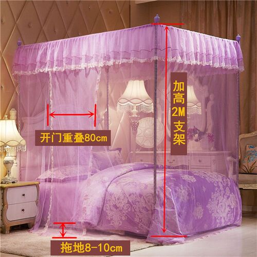 宫廷蚊帐18m床落地简约15米老式方顶传统蚊帐加密加厚20x22纹