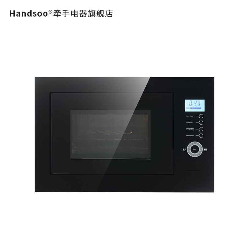 黑色智能微波炉家用自动嵌入式触摸不锈钢大平板立体微波炉