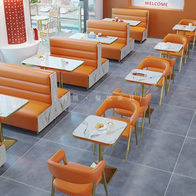 网红甜品奶茶店沙发桌椅咖啡厅烘焙蛋糕汉堡饭店火锅饭厅商用卡座,商业/办公家具,卡座,淘宝优惠券,粉丝福利购,淘宝优惠卷