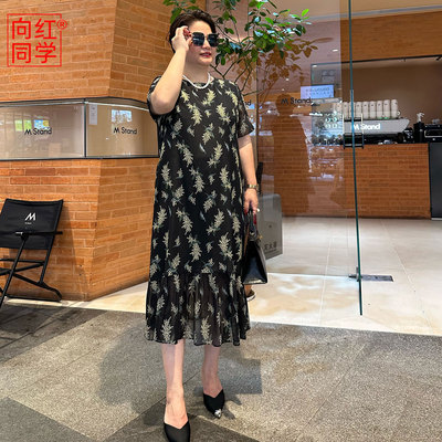 印花真丝连衣裙女2025新款
