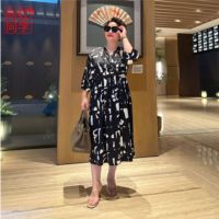 大碼女裝夏季新款真絲連衣裙