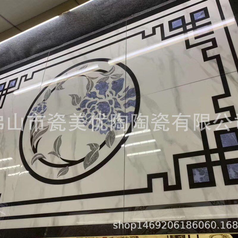 1600x2400客厅拼花瓷砖地板砖抛晶砖拼图餐厅过道入户玄关地毯花