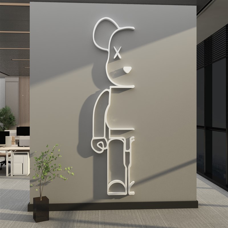 办公室墙面装饰画企业文化墙公司前台背景形象墙贴高级感氛围布置