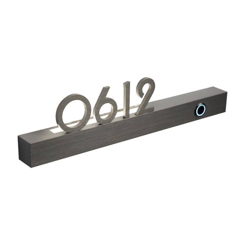 不锈钢发光门牌标识牌定制金属酒店带门铃门显客控宾馆房间门牌号