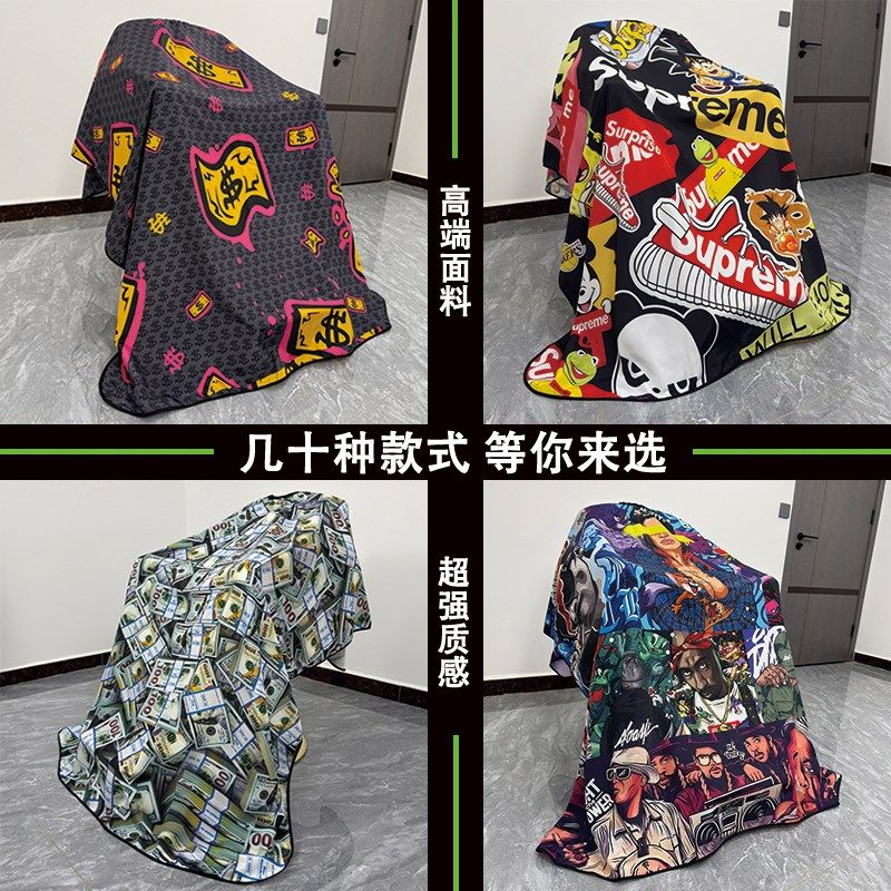 barber男士油头美p理剪发围布加大不沾发防静电高端档潮流个性定