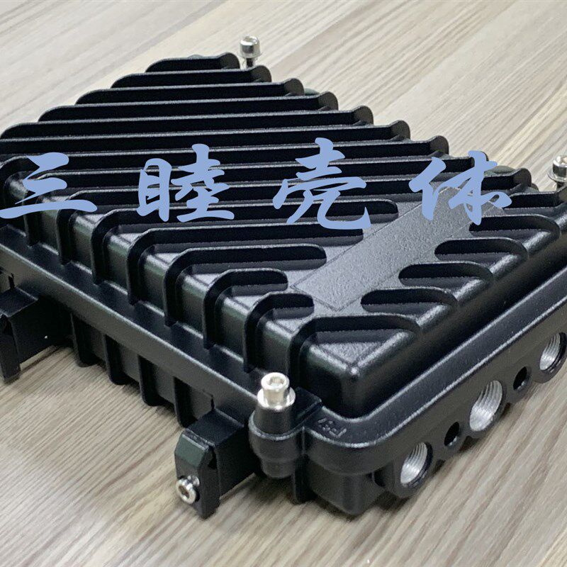 三睦019c-16黑色210*130*60配RJ45铝合金外壳 铸铝接线盒防水盒