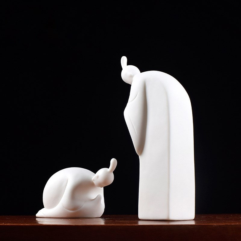 威弗列德教师节毕业送老师陶瓷礼品白瓷授业解惑人物桌面家居摆件