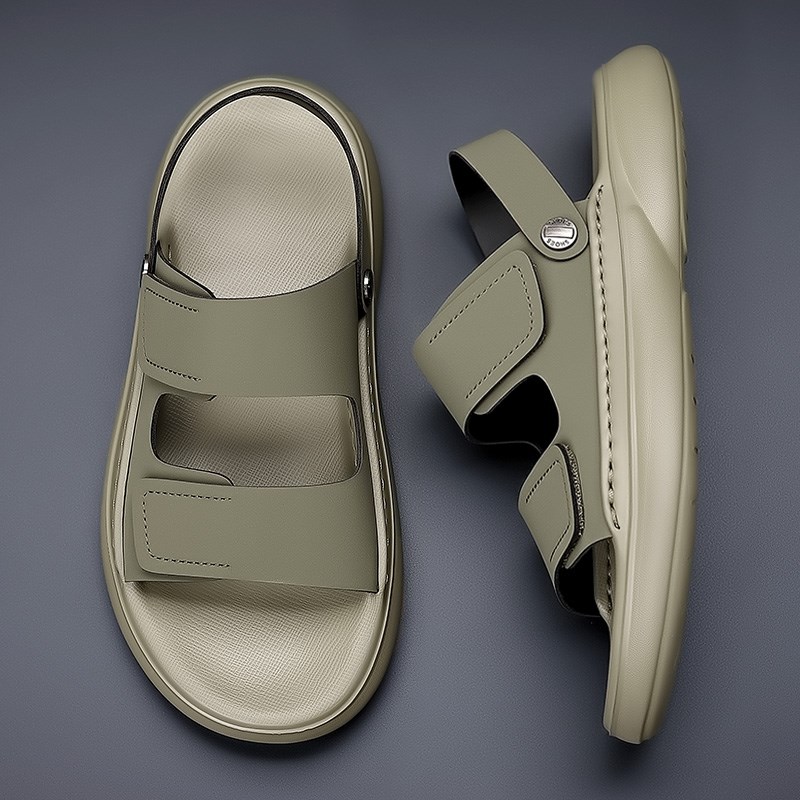 凉鞋男士2025新款夏季透气软底休闲防滑外穿沙滩鞋两用开车凉拖鞋