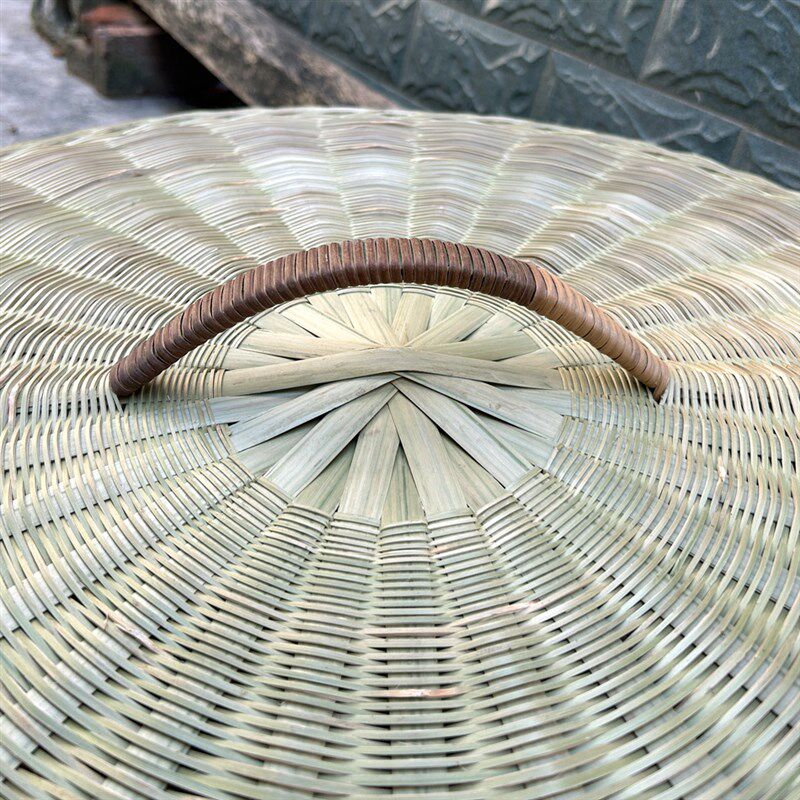 竹编竹菜罩家用圆形大号防虫防蝇老式竹制品菜罩竹编罩菜盖子透气