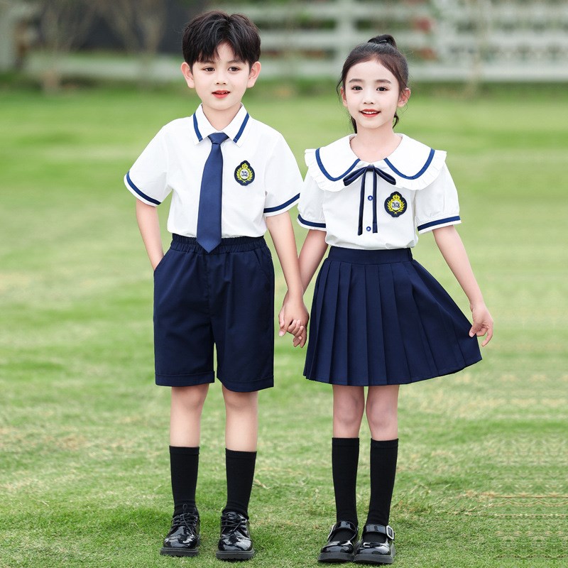 幼儿园园服夏季英伦学院风小学生班服夏装毕业照儿童校服套装