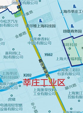 2024新款闵行区地图贴图办公室挂图高清防水装饰画