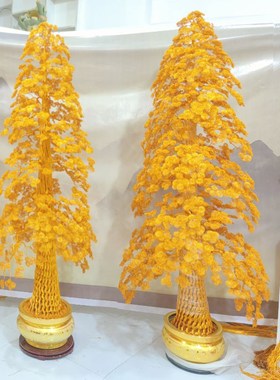 1.9米落地大摆件手工铜丝发财树招财树铝线手工艺品开业乔迁礼品