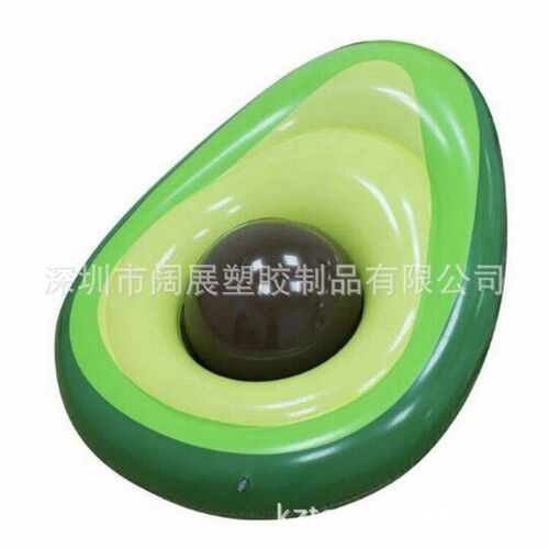 现货PVC水上牛油果充气浮排鸭梨泳圈充气牛油果游泳圈