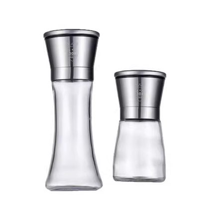 不锈钢芯胡椒研磨器家用现磨神器黑胡椒粒花椒粉手动研磨瓶调味罐