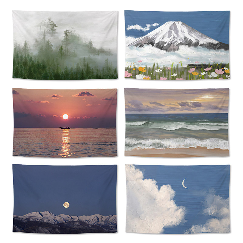 风景背景布挂布壁纸卧室宿舍房间改造布置床头画布海报装饰墙布,居家布艺,挂毯/壁毯,淘宝优惠券,粉丝福利购,淘宝优惠卷