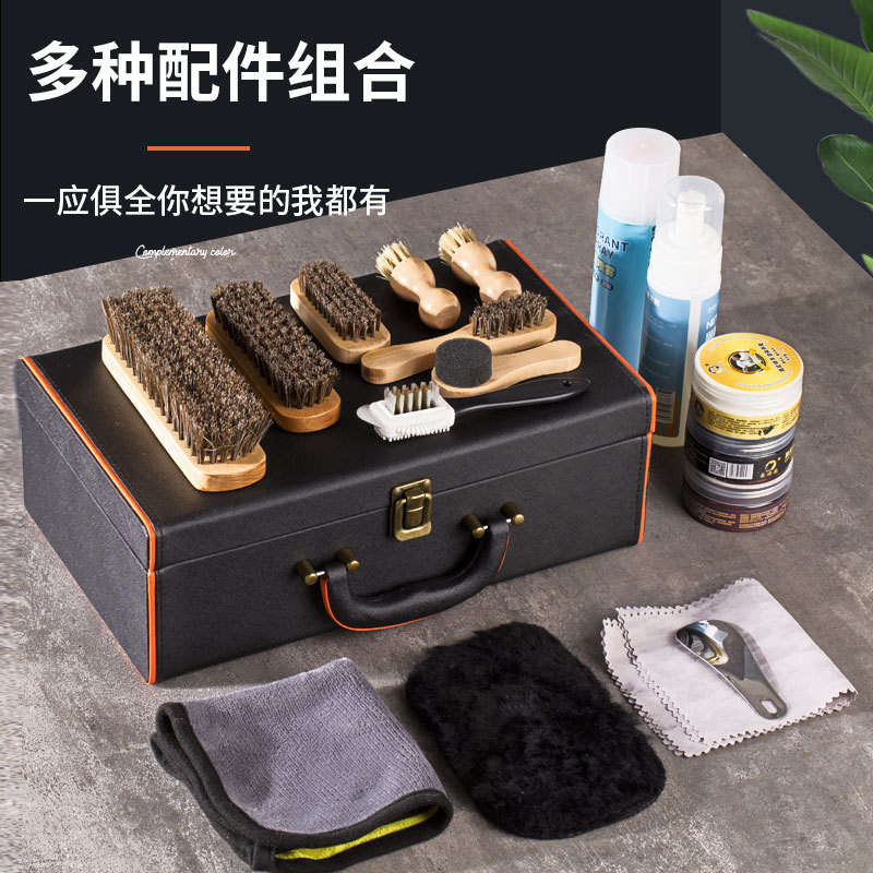 高档皮鞋专用刷皮套装软毛鞋油刷子马鬃毛软毛保养护X理清洁擦鞋