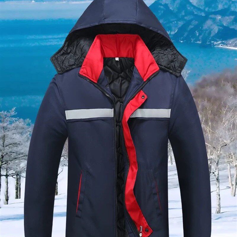 冬季工作服棉服棉袄加厚耐磨干活工地劳保服防P寒保暖棉衣定制印