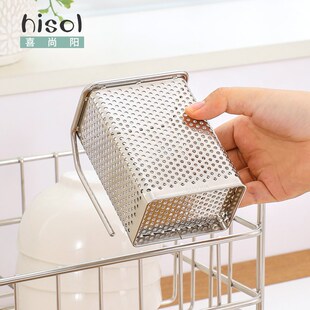 304不锈钢筷子筒可悬挂勺子收纳盒 筷子沥水架加厚筷篓厨房置物架