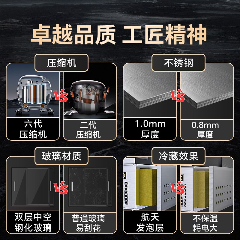 餐饮点菜展示柜熟食凉菜海鲜冰柜商用冷冻烧烤多阶梯菜品冷藏串串