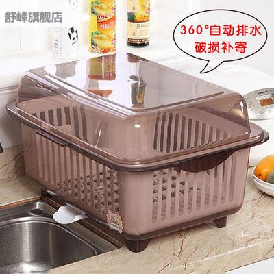 厨房碗水柜塑料装碗架带盖子餐具B碗沥筷滴水架放碗筷收纳箱盆置
