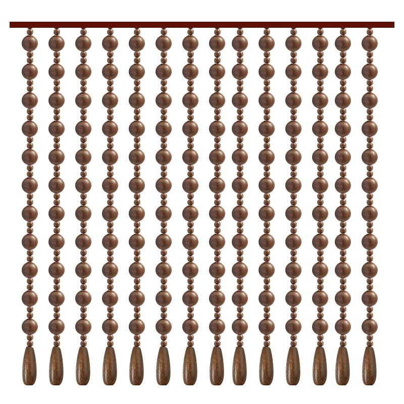 金丝檀木珠帘隔断帘免打孔客厅玄幻关书房卫生间中式装饰弧形门帘