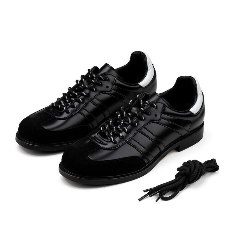 德训鞋男女潮款休闲圆头小皮鞋通勤百搭黑色高级感板鞋英伦德比鞋