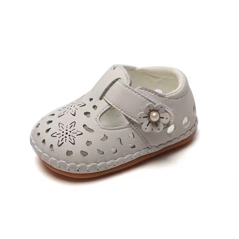 夏季镂空婴儿鞋子女宝宝鞋6-18个月 一岁小童公主鞋软底防滑凉鞋2