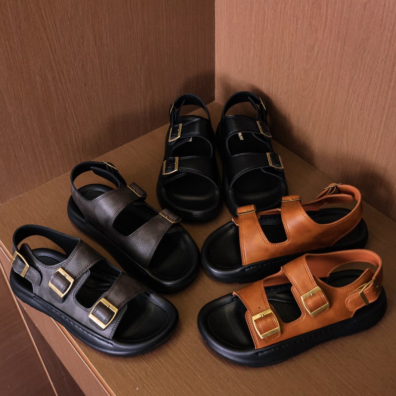 夏季凉鞋男新款外穿运动防滑耐磨沙滩鞋时尚休闲开车凉拖鞋C350